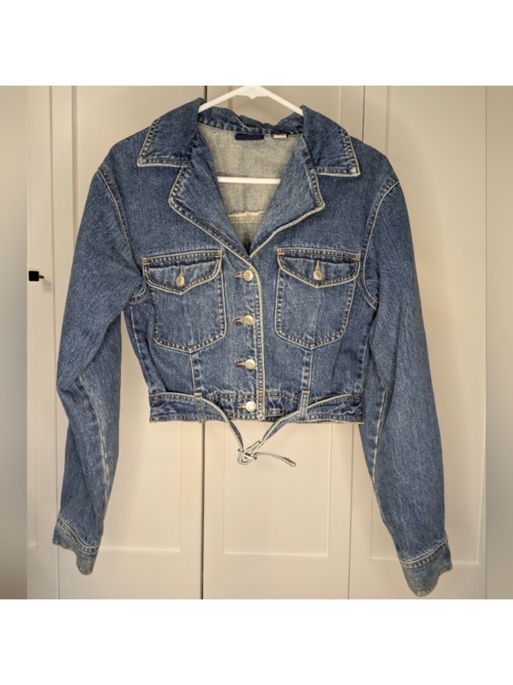GAP Blue Denim Cropped Jacket